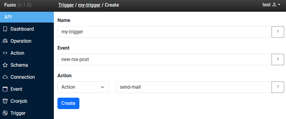 Trigger create